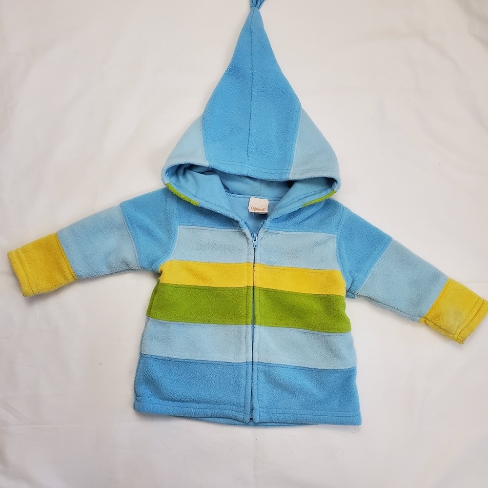 OskKosh Zip Fleece Hoodie Baby Boy 6/9 mo